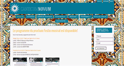 Desktop Screenshot of canticumnovum.fr